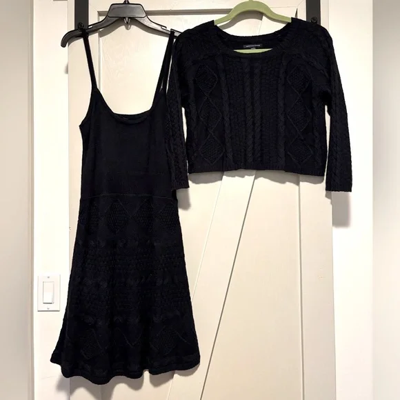 American Eagle Two Piece Matching Woven Sweater and Dress - Picture 2 of 7